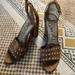 Nude/Tan Sam Edelman Block Heels Size 9